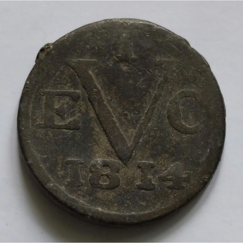 Koin Kuno British East Indies VEIC 1 Doit Java 1814 Timah - EIC2