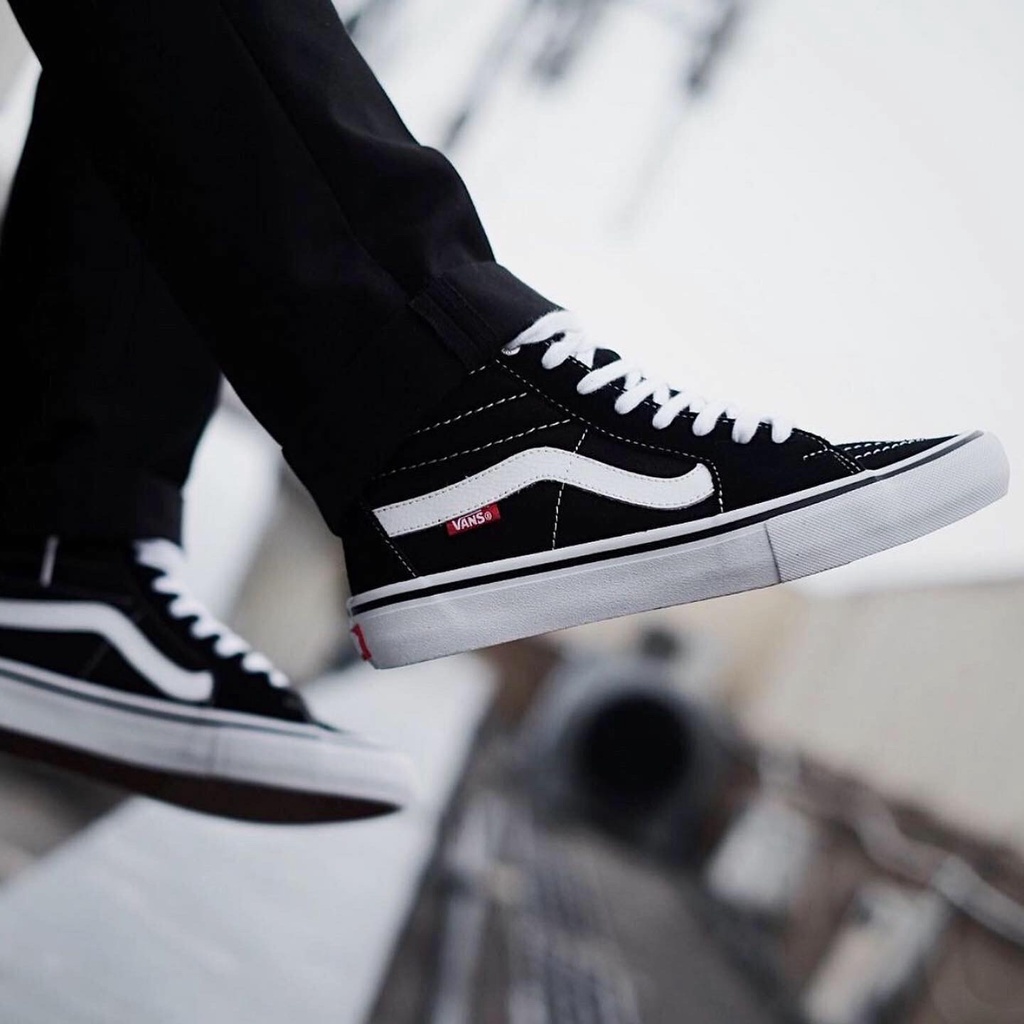 FREE PAPERBAG / KEYCHAIN / KAOSKAKI | Vans Sk8-Hi Pro Skate Black/White ORIGINAL