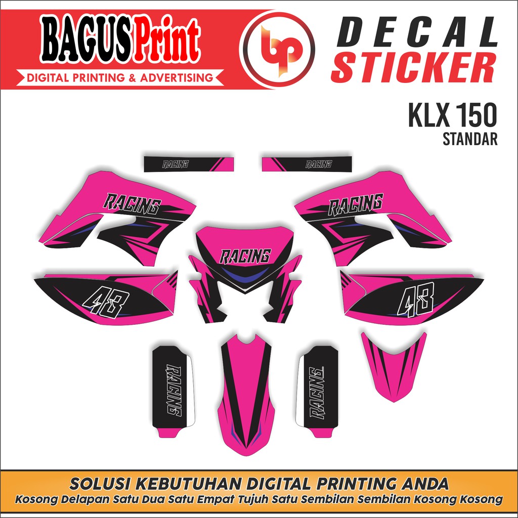 Stiker Decal KLX 150 Standar