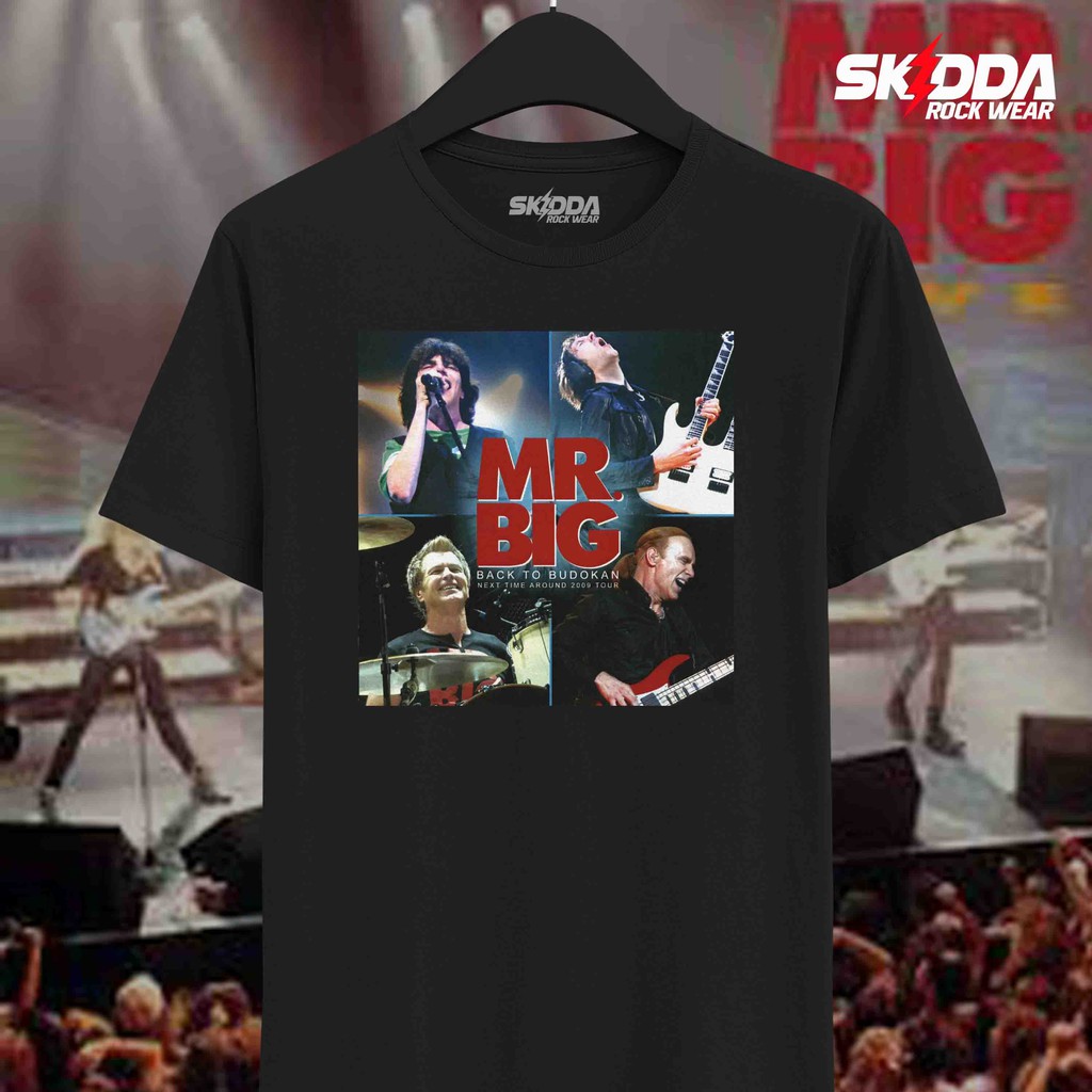 T Shirt Kaos Band Rock MR. BIG Back to Budokan 2009 Tour - Premium Black NSA