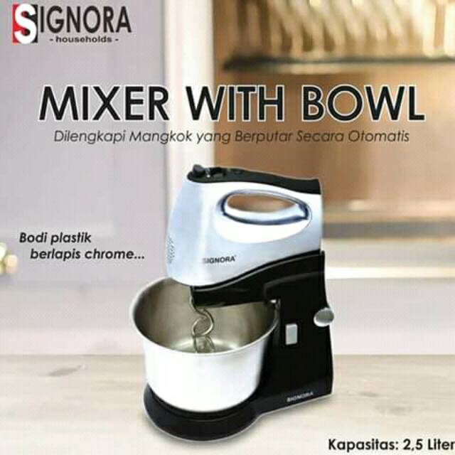 Ready stok Mixer with Bowl Signora