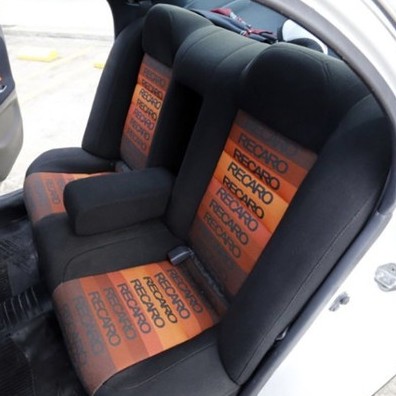 OTOMOTIF INTERIOR MOBIL SP52 BAHAN KAIN JOK MOBIL RECARO GRADASI ORANGE KAIN RECARO SPECTRUM