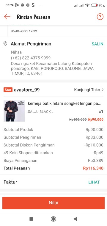 Kemeja Batik Hitam Songket Lengan Panjang Best Seller Batik Songket Premium Pria Casual