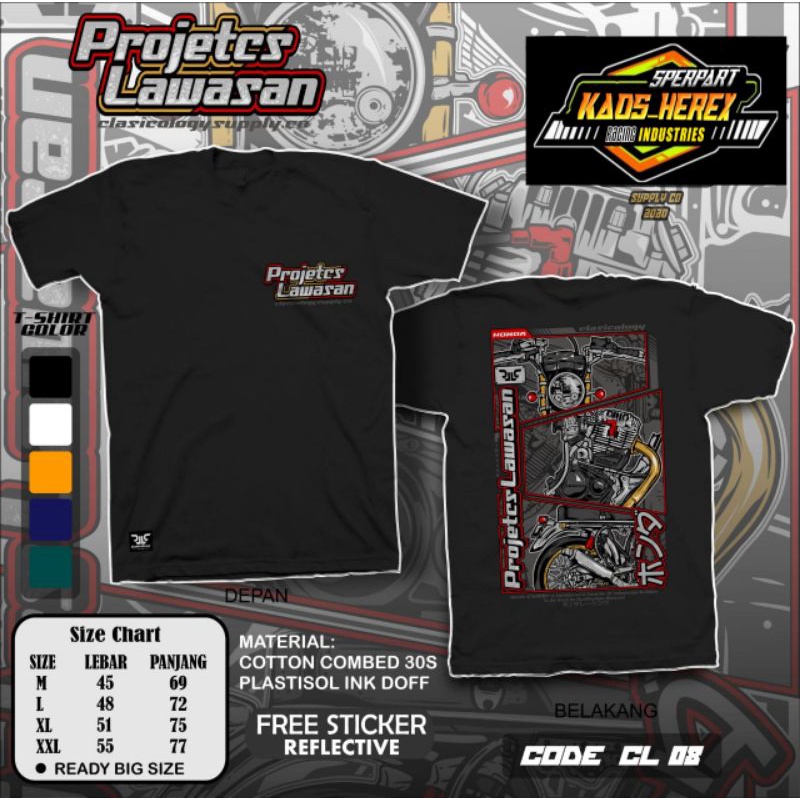 [COD] KAOS HONDA CB PROJECTS LAWASAN NEW ORIGINAL