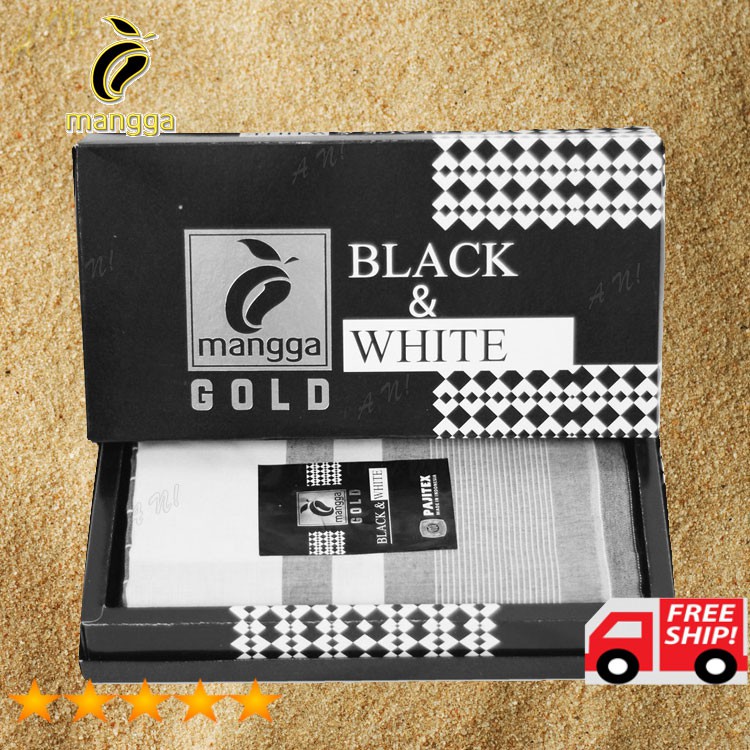 Sarung M11-14 MANGGA Original Dewasa Motif Kotak-Kotak Black White