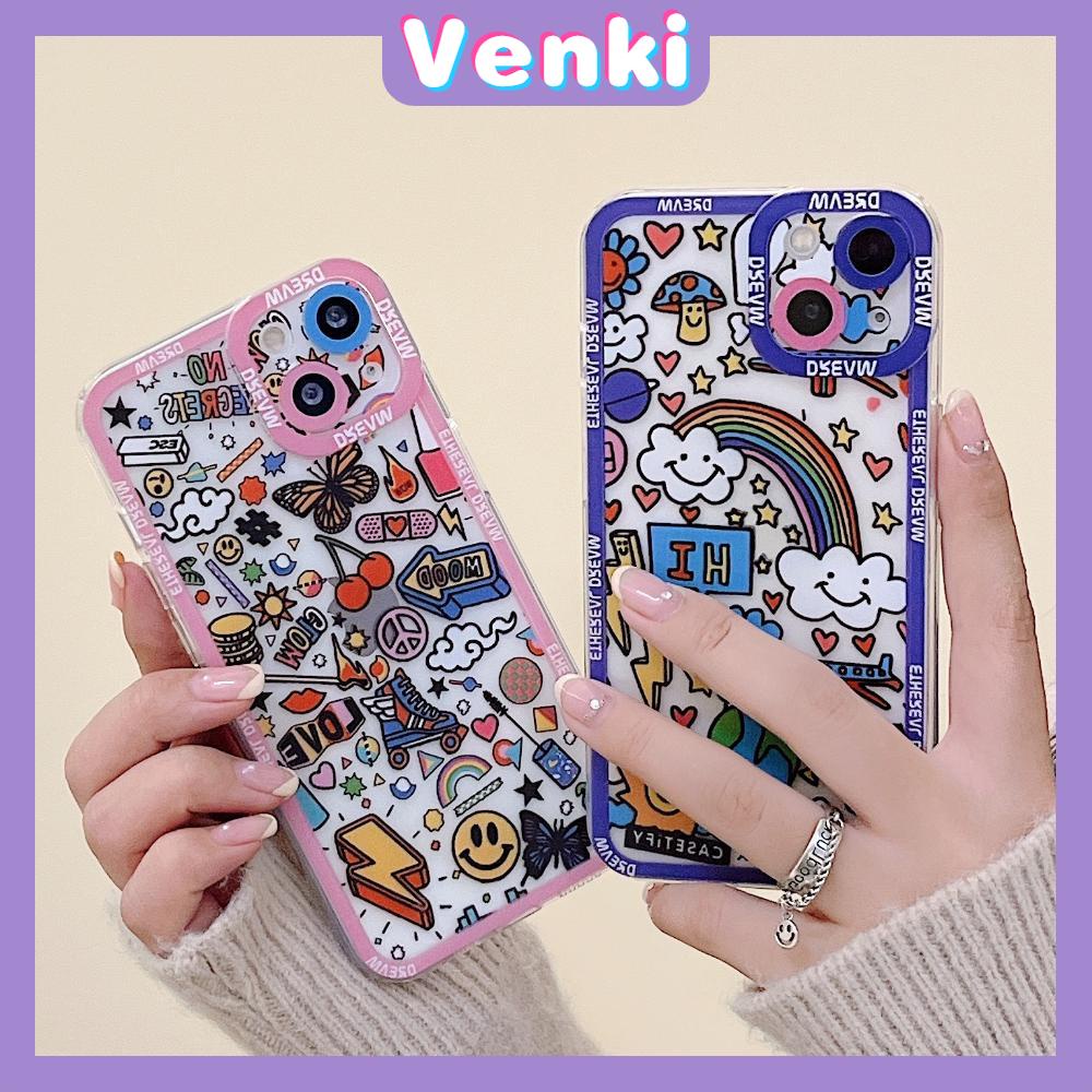 iPhone Case Silicone Soft Case TPU Clear Case Angel Eye Protection Camera Shockproof Rainbow Cloud Smiley For iPhone 13 Pro Max iPhone 12 Pro Max iPhone 11 iPhone 7 Plus