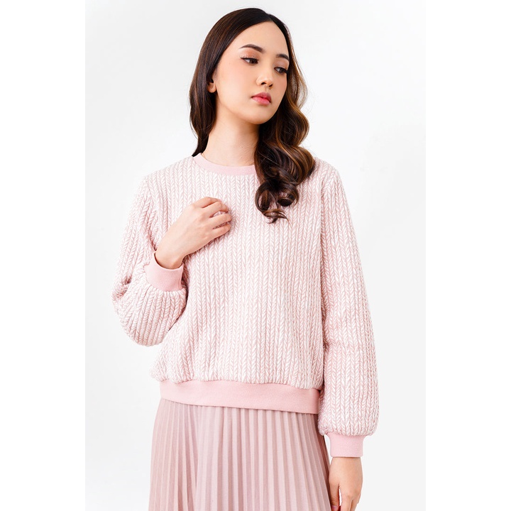 Everly Sweater - Pink size M by Benang Jarum