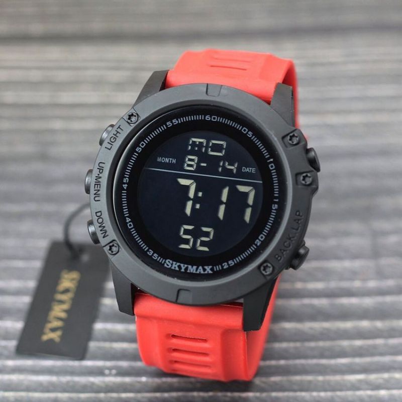 Besst Seller!!! Jam tangan Pria Skymax Original Anti Air Bisa Bawa BERENANG_JAM Tangan Pria Digital Strap Rubber Standar Militer_jam tangan Pria SPORT 30 ATM COD