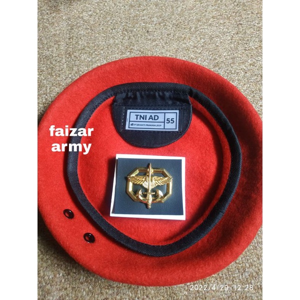 BARET KOPASSUS ASLI/BARET KOPASSUS ORI/BARET MERAH