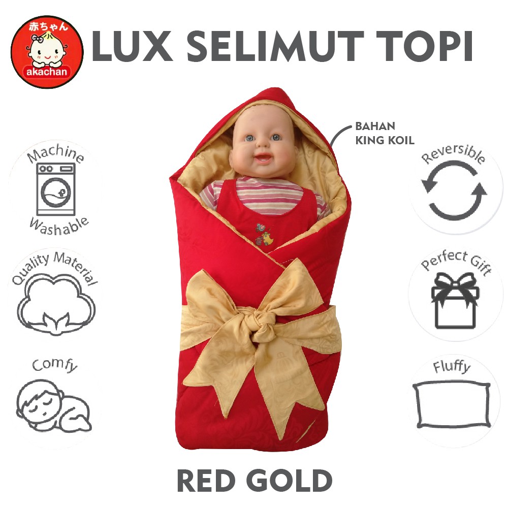LUX Selimut topi pita Akachan baby blanket tencel sutra bayi cocok untuk kado