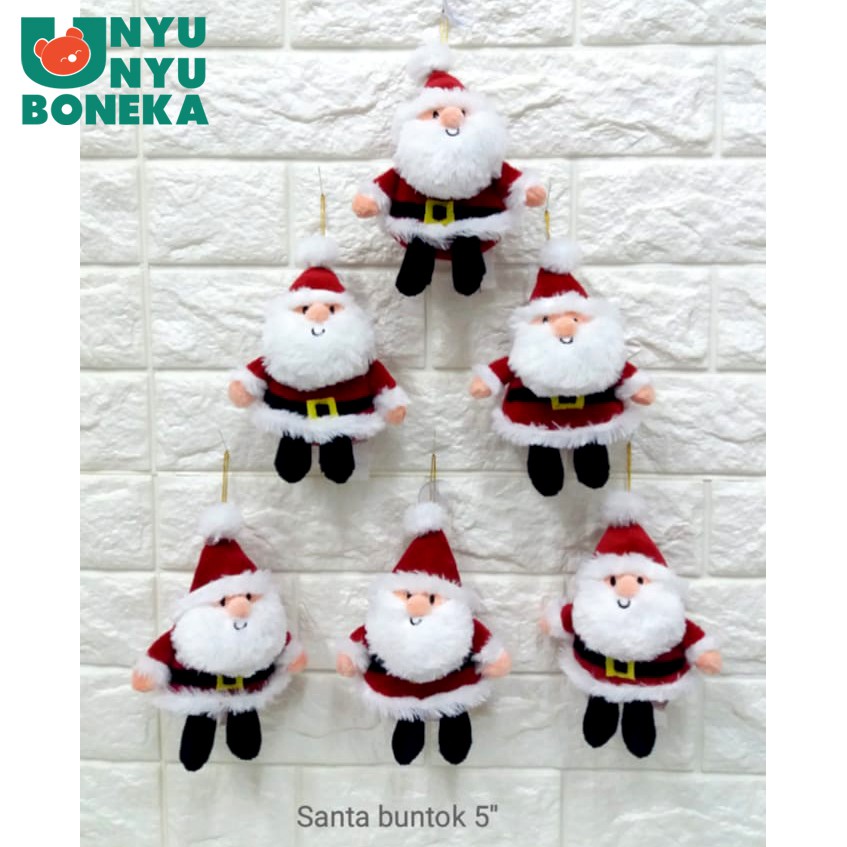 Boneka Gantungan Santa Natal Merry christmas tempel kaca kado souvenir