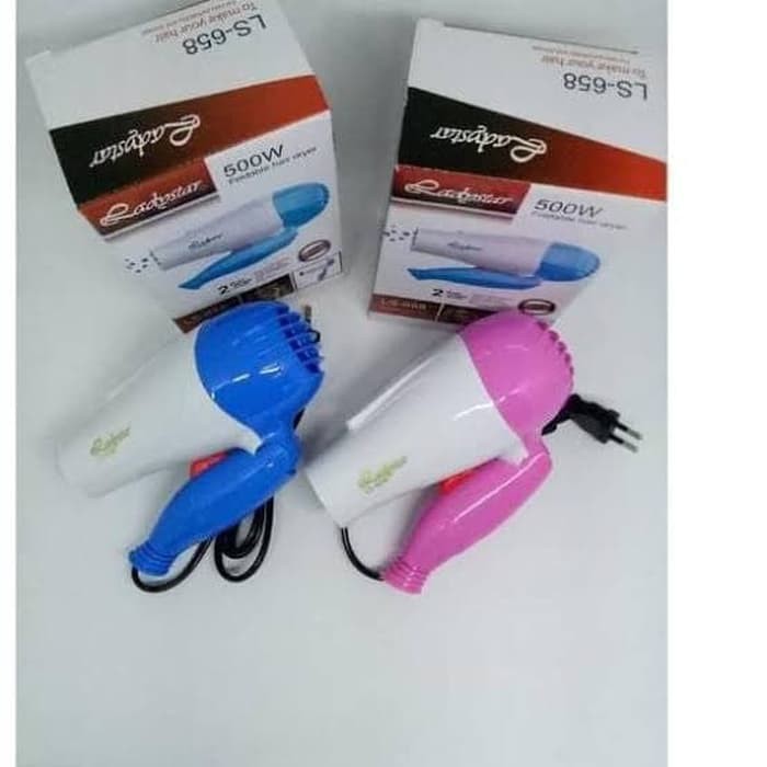 Hair Dryer Mini Lipat ladystar ls-658 Foldable HairDryer Pengering rambut