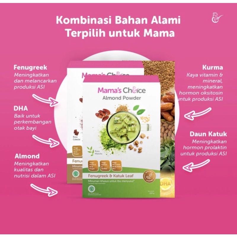 Mama's Choice Almond Powder | Mamas Choice ASI Booster | Pelancar ASI Ibu Menyusui