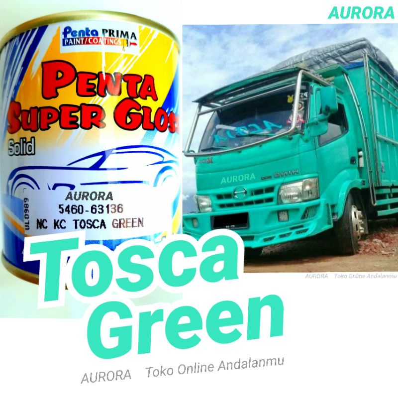 Cat Tosca Green Penta Super Gloss Hijau Toska Solid Ijo Biru