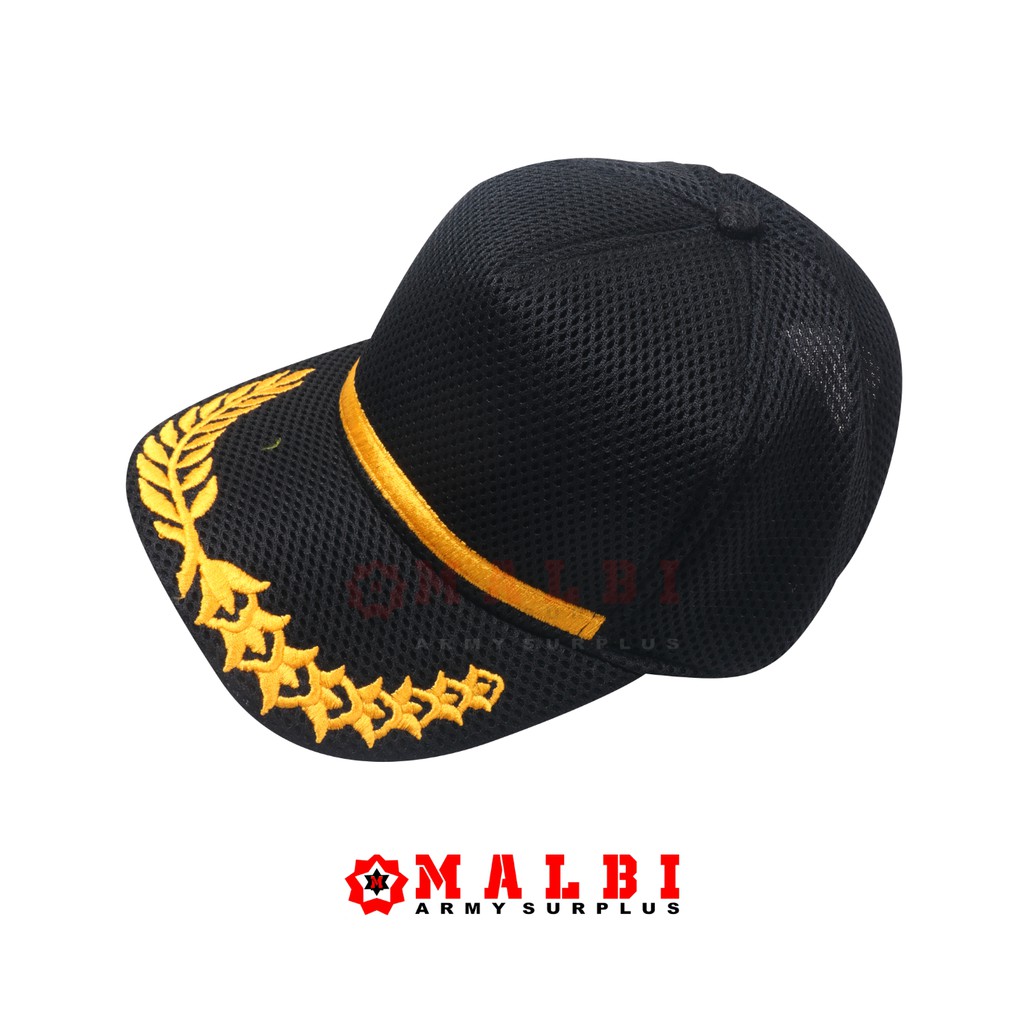 Topi Pamen Padi Kapas List Kuning
