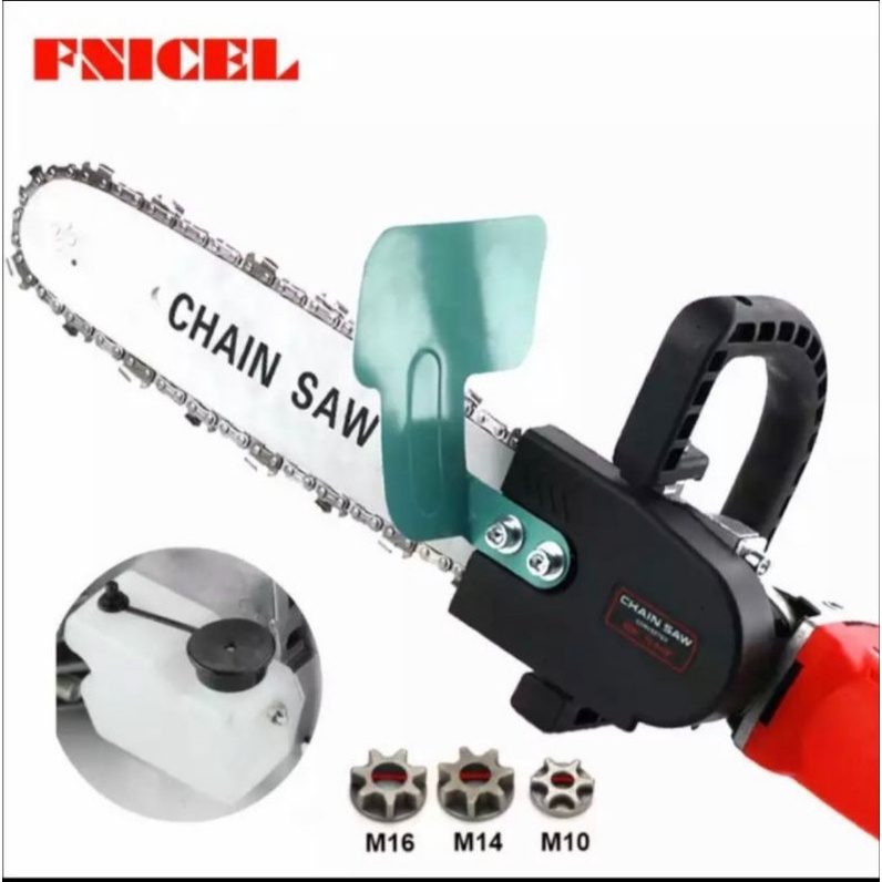 CHAIN SAW MINI CONVERTER GERINDA ADAPTOR CHAIN SAW GERGAJI KAYU