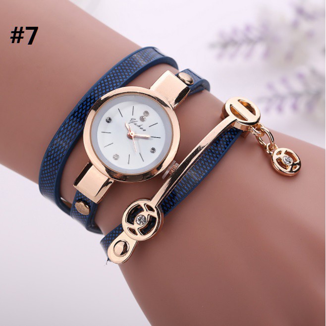 Jam Tangan Lilit Gelang Wanita #37 DOUBLE CIRCLE Korea Fashion Women Bracelet Watch Cewe Jaman Now