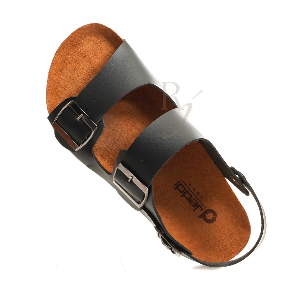 JEDDI [LT 502] Sandal Pria Wanita Selop Puyuh Sandal Kasual Kulit Sandal Selop Gesper Ban 2 Sendal Birken