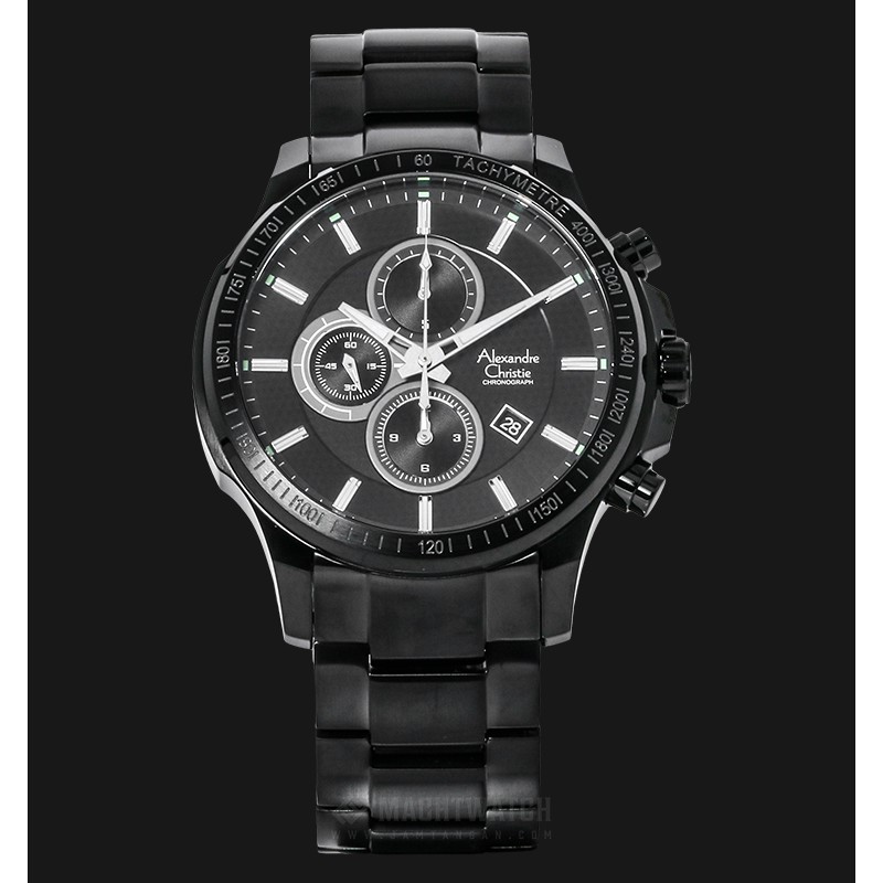 Alexandre Christie AC 6352 MC BIPBA Man Chronograph Black Dial Black Stainless Steel