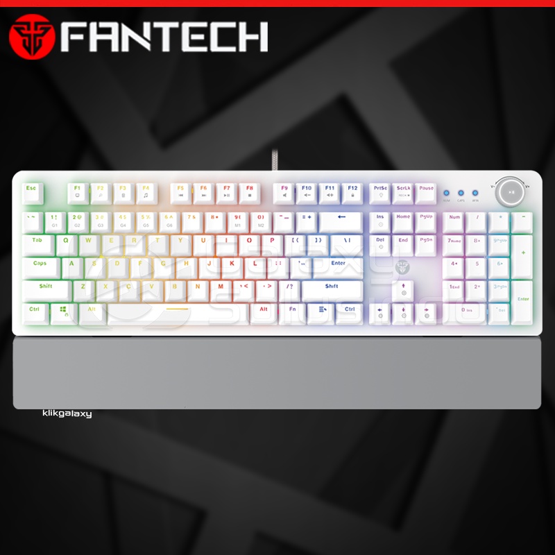 Fantech MK853 MAX POWER White Mechanical Gaming Keyboard - Blue Switch