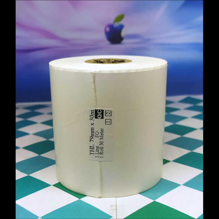 

Jual LABEL RESI STICKER THERMAL 80mm X 30 METER CASHIER PRINTER KASIR