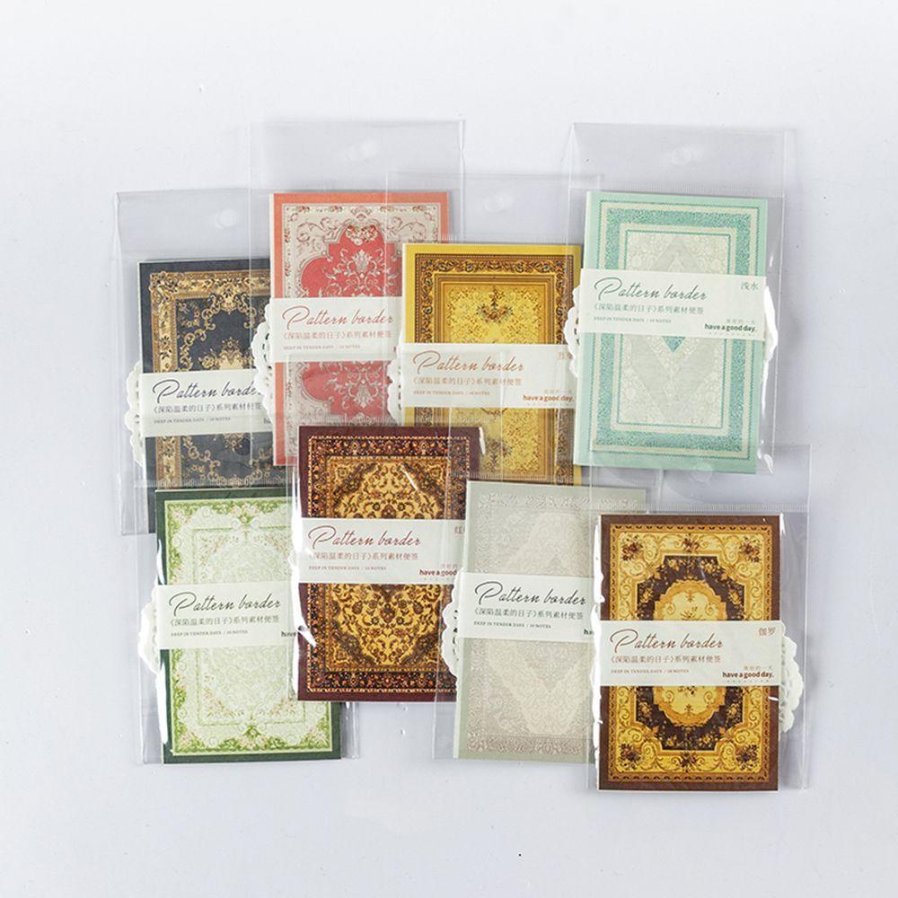 R-flower 30pcs/lot Bahan Kertas Stiker DIY Retro Sticky Notes Diary Dekorasi Album Vintage Journaling