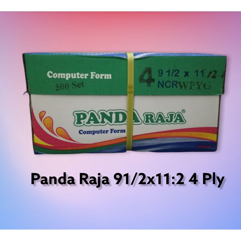 

PANDA RAJA kertas Continious form 91/2x11:2 4 Ply Ncr