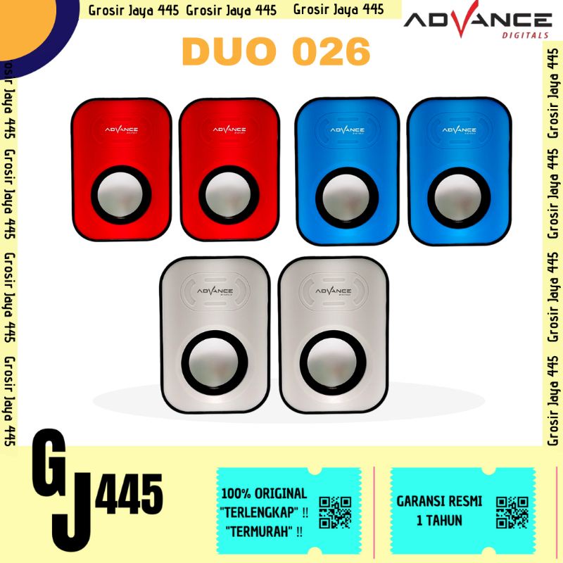 Advance Duo 026 - Speaker Komputer,Notebook,Laptop | Garansi Resmi Advance 1 Tahun