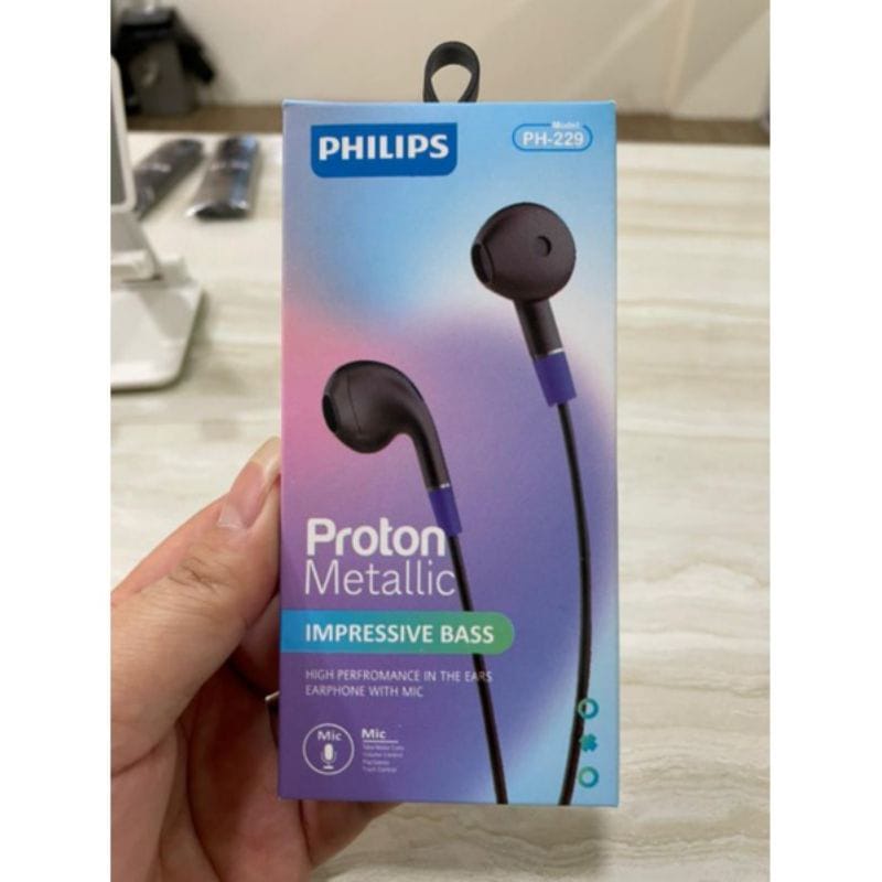 Hf Handsfree Headset PHILIPS PH-229 Proton Metalic Impressive Bass