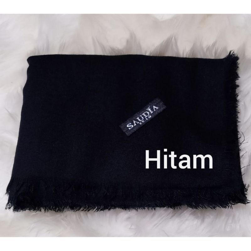 SATU KODI HIJAB SAUDIA RAWIS HITAM PUTIH/SEGI EMPAT