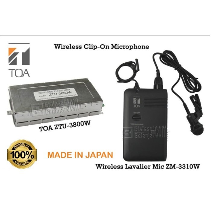 Microphone mik mic wireless jepit clip-on TOA ZW-SERIES - TOA ZM-3310W