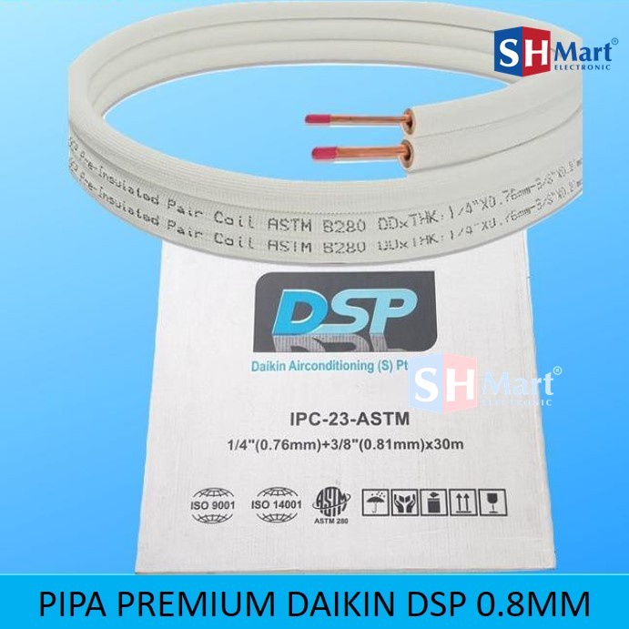 PIPA DAIKIN TEBAL 0.8 MM 1/4 3/8 - IPC-23-ASTM / Meter 1 PK (MEDAN)