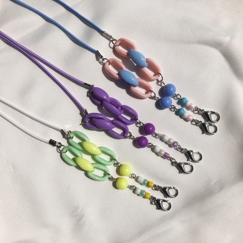 Strap Masker | Face Mask Holder | Face Mask Strap | Lanyard Rantai | Strap 2in1 | Connector Hijab