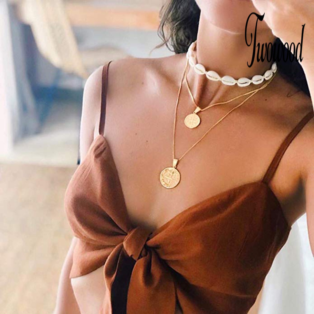 Kalung Choker Desain Kerang Gaya Hawaii Untuk Wanita