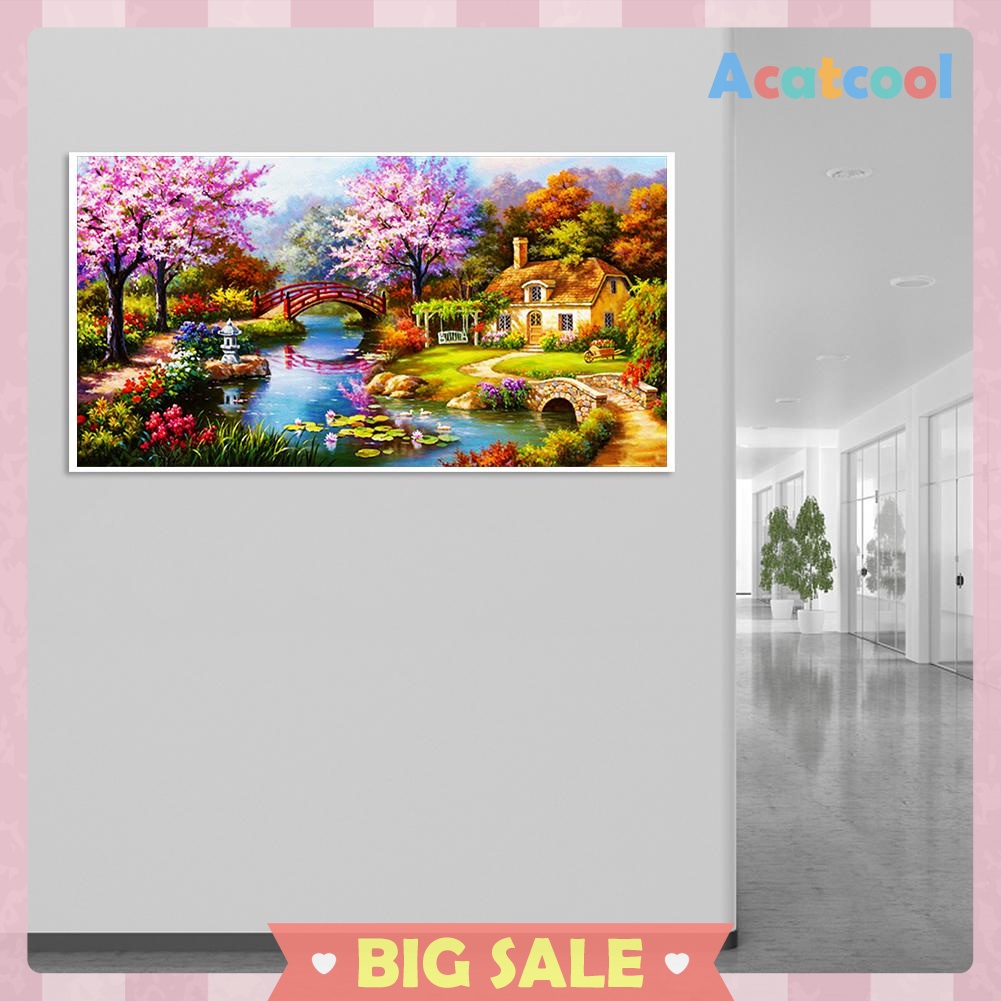 5D DIY Full Drill Diamond Painting Scenery Cross Stitch Mosaic Craft Kit