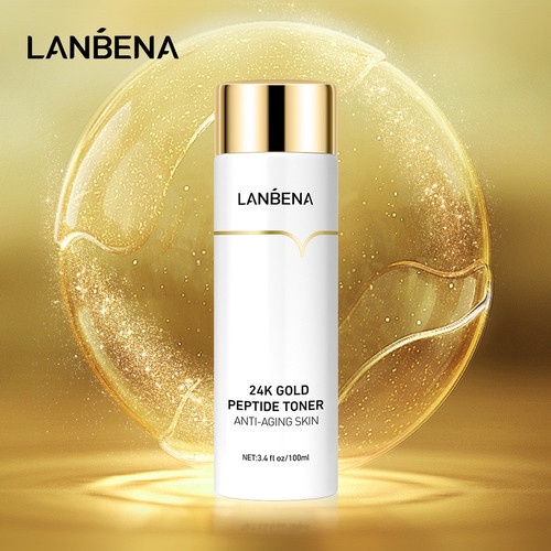 LANBENA 24k Gold Peptide Series - Eye Serum Facial Cleanser Toner Serum Cream