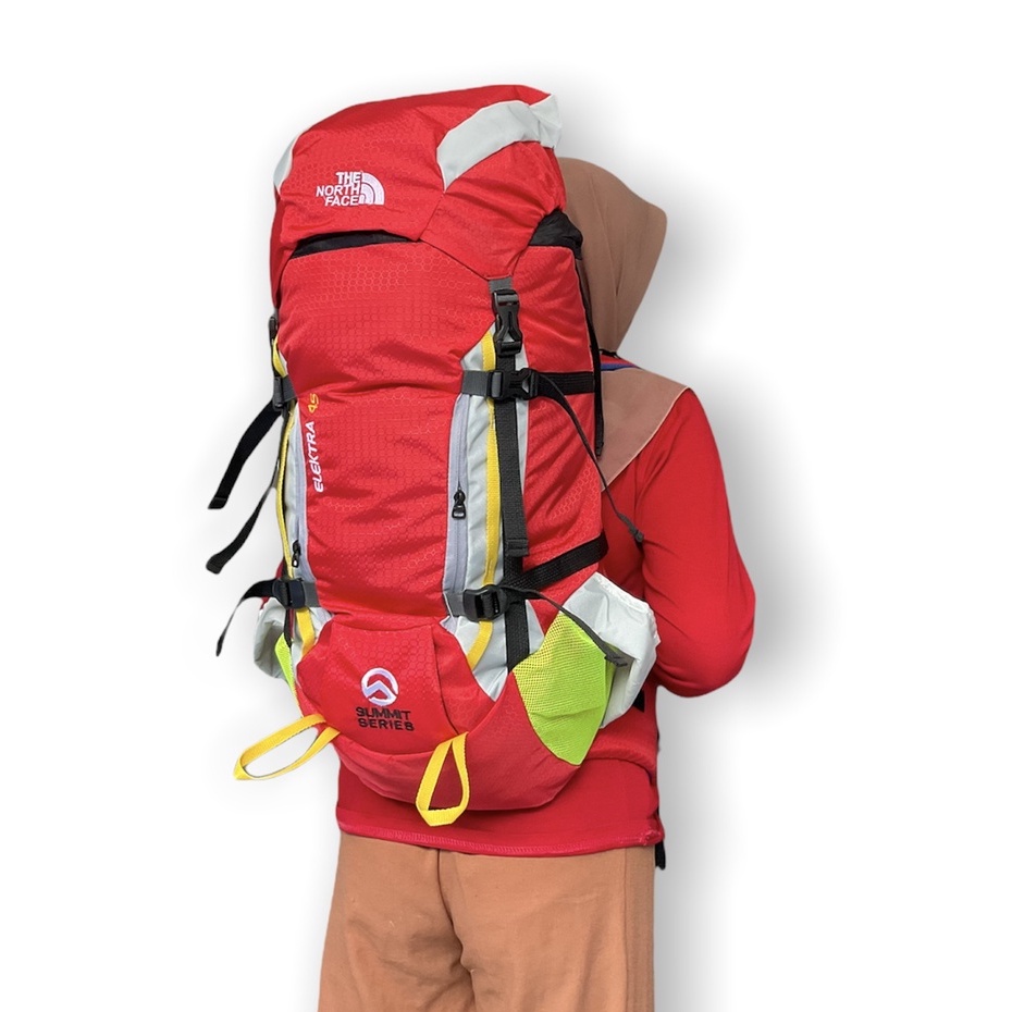 Tas Carrier / Tas Gunung Elektra 45+5 Liter Free Rain cover