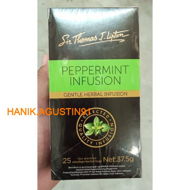 

Premium Tea Sir Thomas Lipton Peppermint Infusion 37gr / Teh Celup - 37.5gr