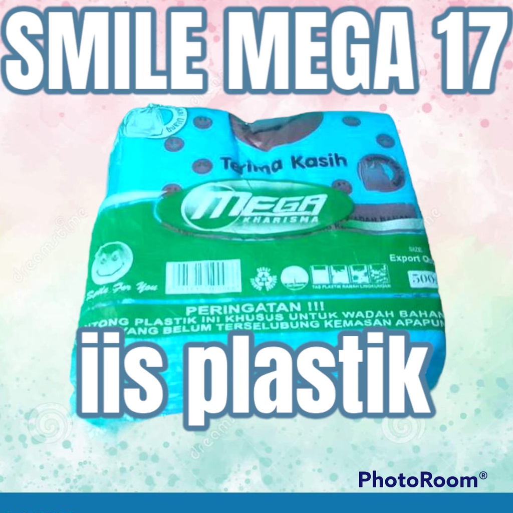 Kantong Plastik Warna Smile Mega Uk 15/17/19/24/29/35 Tebal