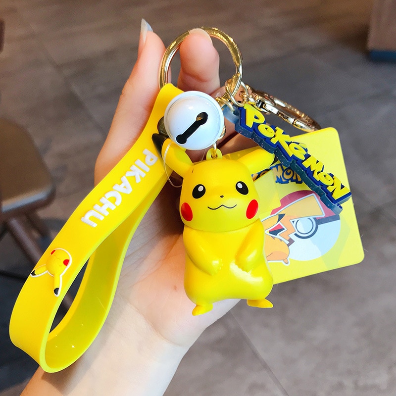 [Ready Stock] Pokemon Action Figure Pikachu Gantungan Kunci Pokémon Keychain Squirtle Psyduck Keychain Model Gantungan Kunci Mobil