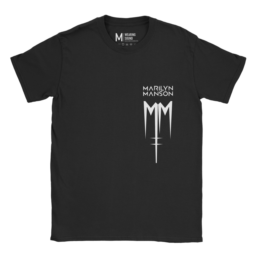 Baju Kaos Band Marilyn Manson Logo Black