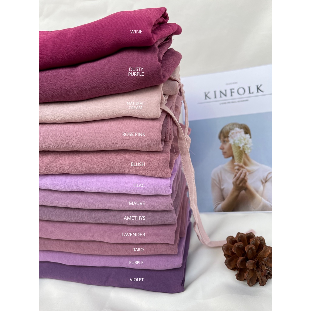 [JAHIT TEPI] PASHMINA INSTAN TALI CERUTTY / PASTAN POLOS