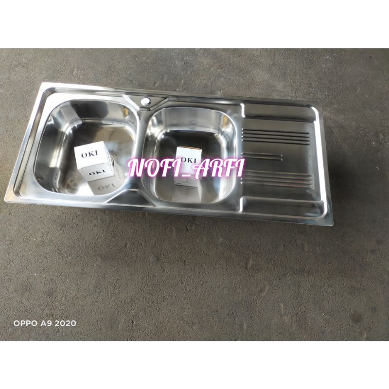 Bak cuci piring 2 lubang bak cuci piring 110 x 48