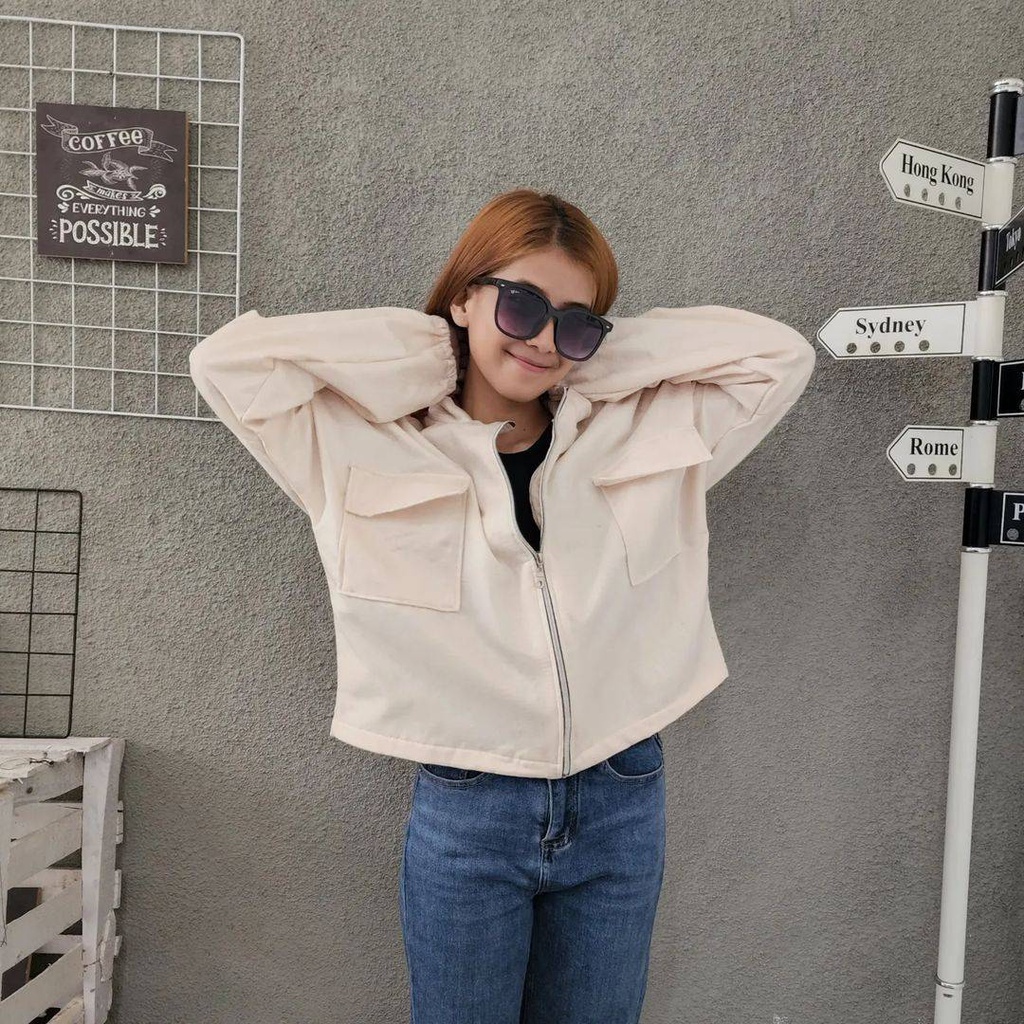 HARUKA ETNIK EMBOSS Sweater Jacket Cardigan Model Outer Fashion Terkini mMotif Timbul OOTD Keren Ala Korean