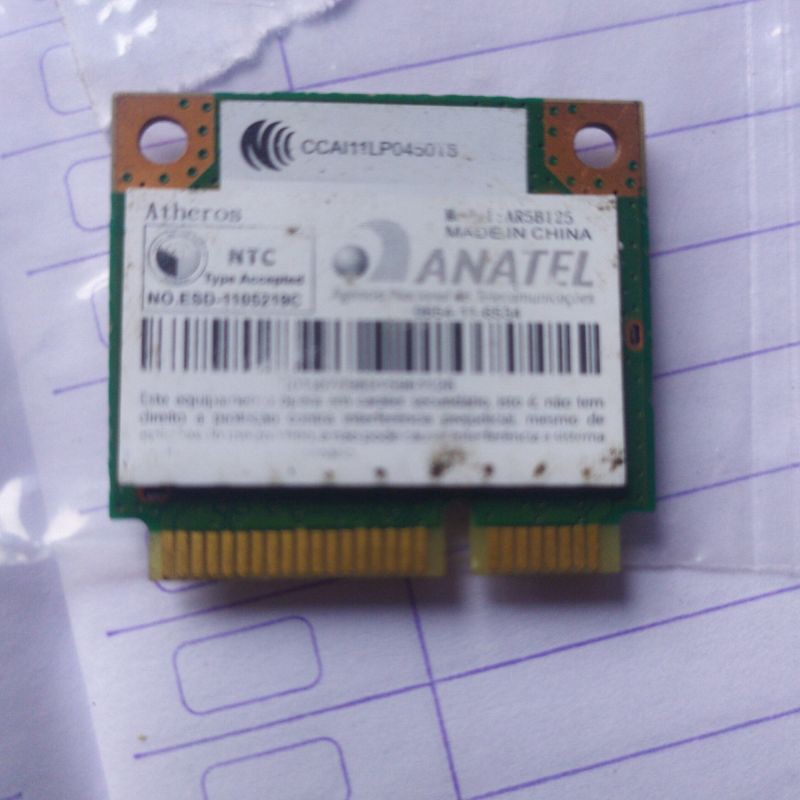 wifi internal laptop Atheros AR5B125