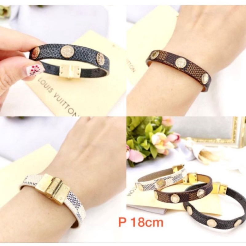 Promo Gelang Kulit Branded Band Motif elv. Premium Quality Gelang tangan Kulit Fashion import branded band G772