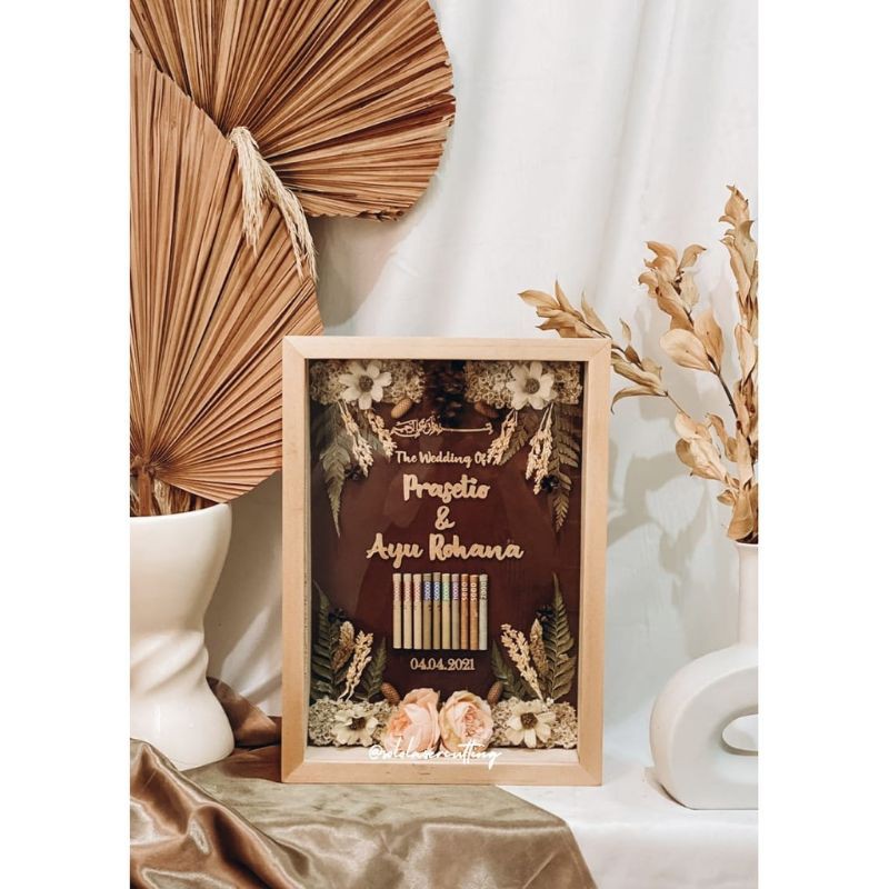 READY TERMURAH Custom Mahar Rustic 30X40  SOLID  / Frame mahar rustic / Mahar Murah