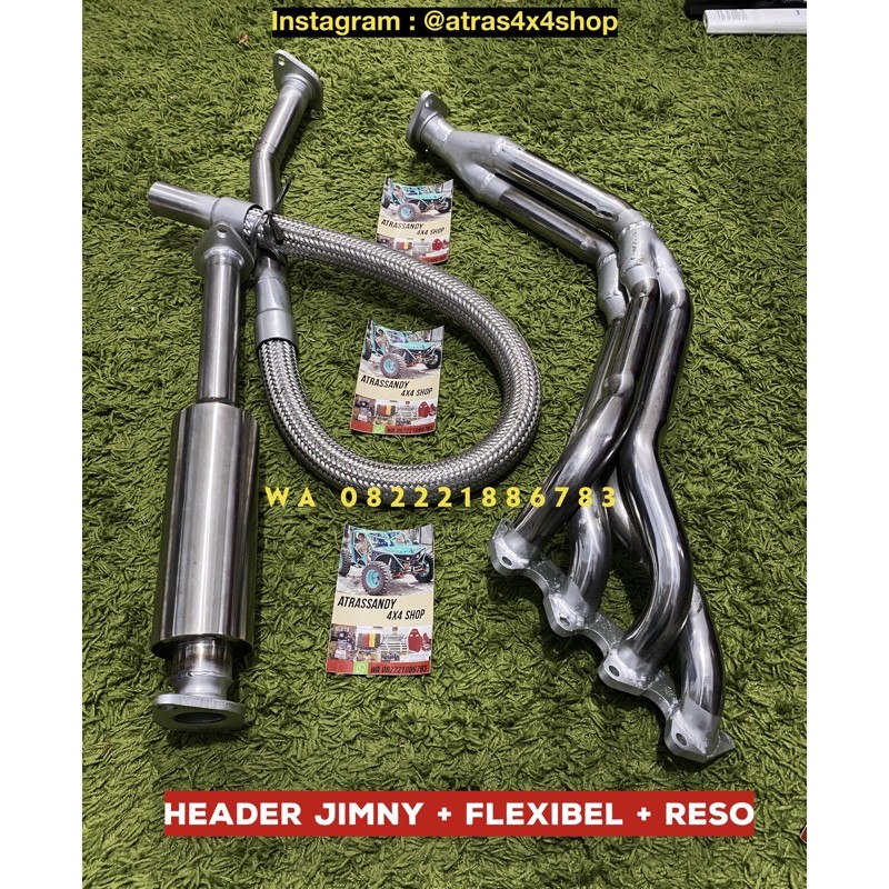 knalpot header full sistem jimny katana sierra offroad 421 flexibel monel stainless
