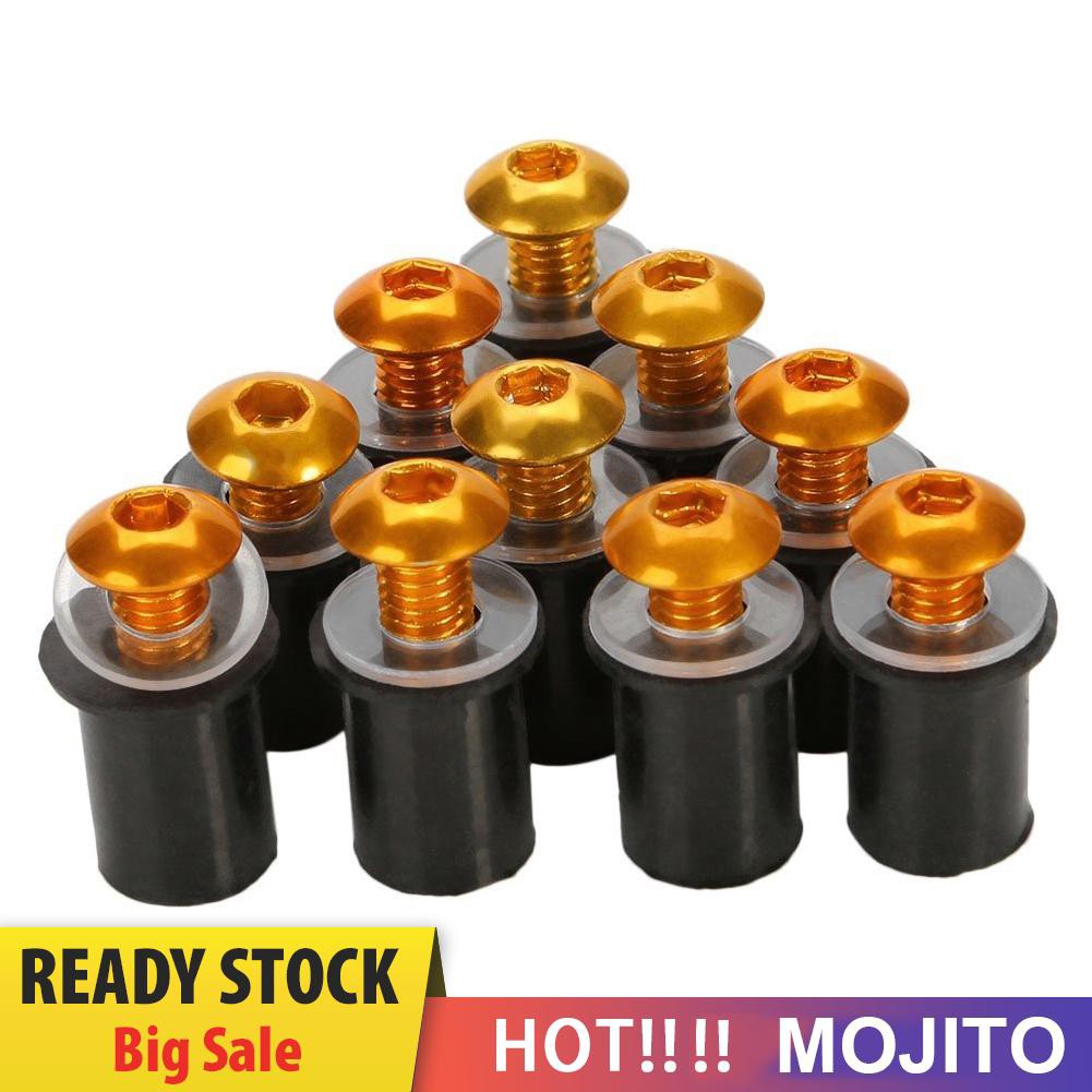 Mojito 10pcs Baut Kaca Depan Motor 5mm / 0.20in