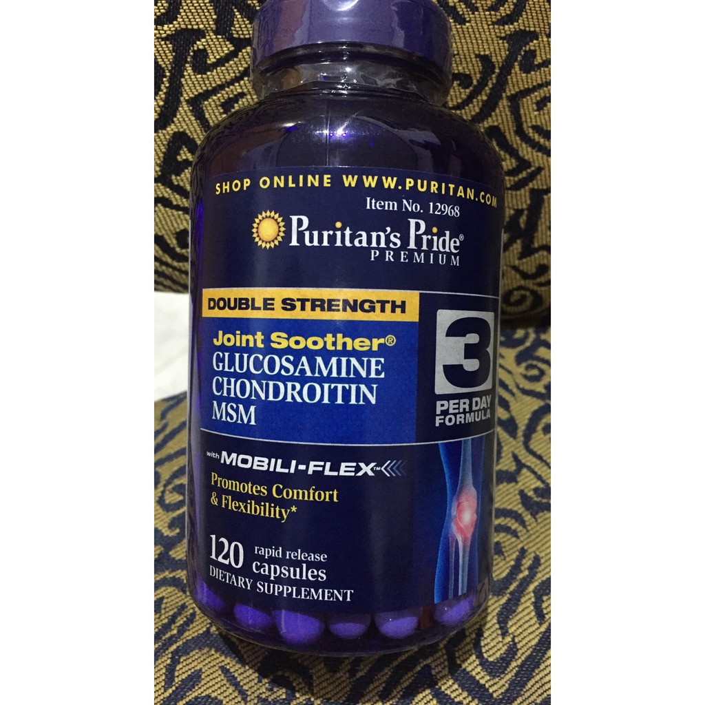 Puritan Double Strength Glucosamine, Chondroitin, MSM |120